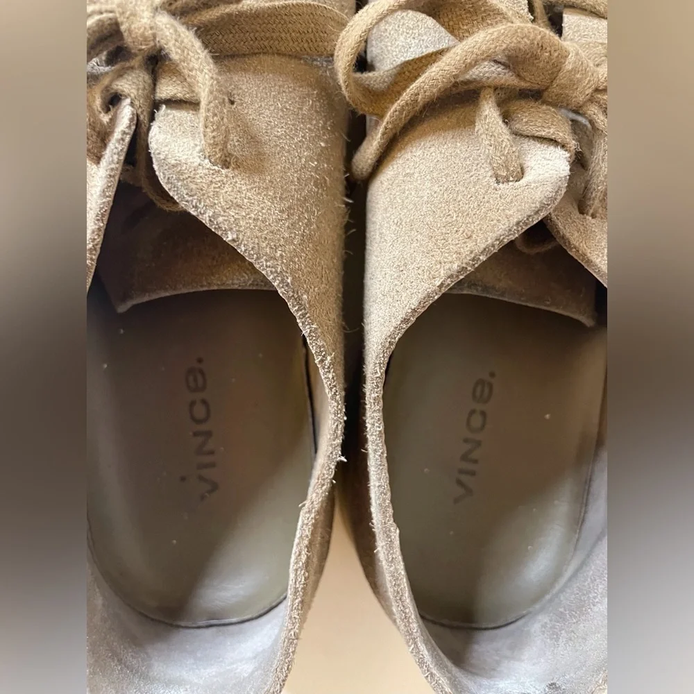 Vince Men's Copeland Tan Suede Sneakers Size 8.5‎